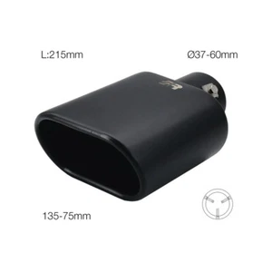 Terminale rettangolare inclinato acciaio inox nero - Imagen 1 de 6