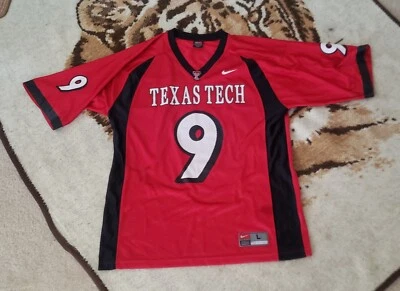 Texas Tech Football Jersey Nike 2005  Red Raiders #9 Mens Large Robert Johnson - Image 1 of 4