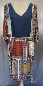 The Vermont Country Store Kleid Damen Übergröße 3X bunt Patchwork Print Viskose - Bild 1 von 7