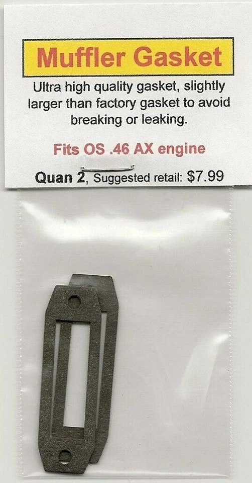 Gaxeta de escape/silenciador OS .46 AX pacote com 2 novo na embalagem - Imagem 1 de 1