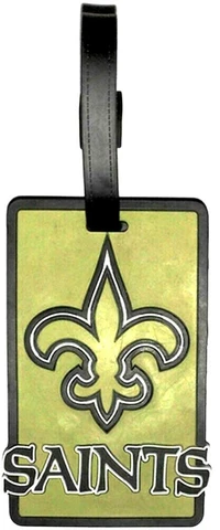 NEW ORLEANS SAINTS SOFT BAG TAG FOOTBALL LUGGAGE NFL ID INFORMATION TRAVEL Cover