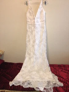 Leanne Marshall Melinda Brautkleid Ivory mit Stein Gr. 8 Neu Luxus Style -32 - Bild 1 von 12