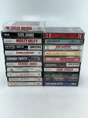21 Total) Vintage Classic, 80's and 90's Country Cassette Tape George Jones Reba - Image 1 of 4