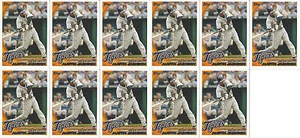 2010 Topps Austin Jackson US-276 Detroit Tigers Rookie Report Lot of 11 Cards - Picture 1 of 3