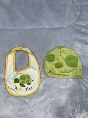 Sombrero y babero vintage de tortuga Gymboree 6-12 meses Bloop Foto 1 de 4