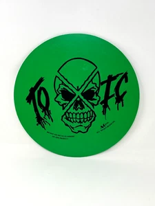 1990s Pog Board PVC Green Matt Game Board Toxic Skull By AC Sales 11.5'' - Picture 1 of 8