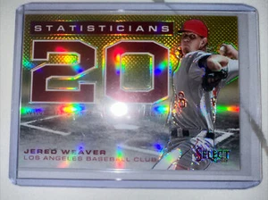 JERED WEAVER 2013 PANINI SELECT STATISTICIANS PRIZM GOLD 20/25 *ANGELS* - Picture 1 of 2