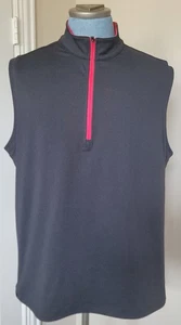 MWT Adidas Golf Climacool Impact Quarter Zip Vest Men's Gray & Red Sz Large  - Picture 1 of 5