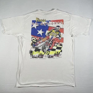 Vintage Coors Speedway Championship Shirt Mens Large White USA Racing Motor 80s - Picture 1 of 19
