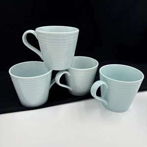 Royal Doulton Gordon Ramsay MAZE Set Of (4) 3 5/8” Blue (Light) Tall Coffee Mugs - Picture 1 of 17
