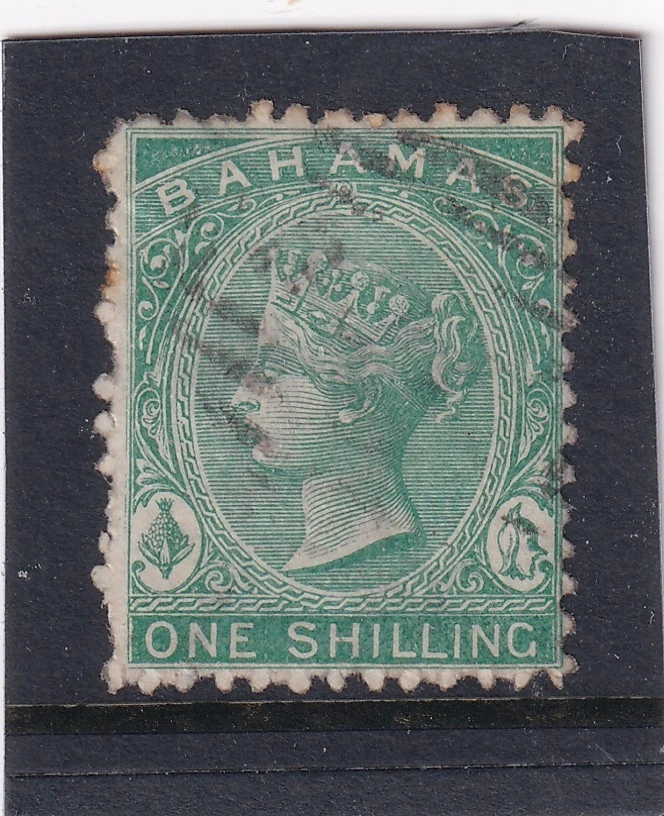 BAHAMAS QV 1882 ОДИН ШИЛЛИНГ 1/- ЗАПОЛНИТЕЛЬ ЗАЗОРА #2435 - Изображение 1 из 1