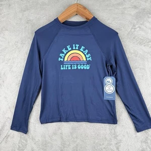 Life is Good Rash Guard Kids XL Long Sleeve UPF Take it Easy Beach Swim NEW - Picture 1 of 9
