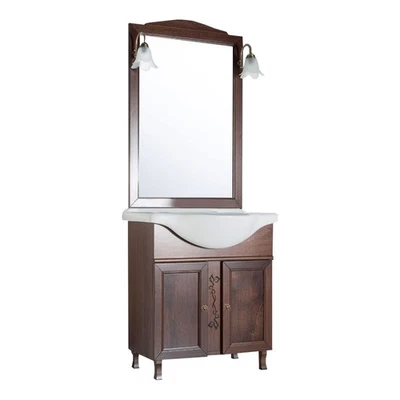 ANSE ARREDAMENTO Mobile Bagno 65 cm da terra Composizione con Lavabo Specchio e Applique