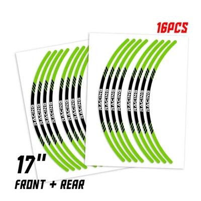 Pegatina de llanta de borde verde STRIPE3 17 pulgadas para Triumph STREET TRIPLE 675 18 19 20 2 Foto 1 de 4