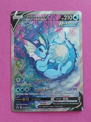 Pokemon Sword & Shield Vaporeon V SWSH 181 Collection Box Promo Card - Image 1 of 4