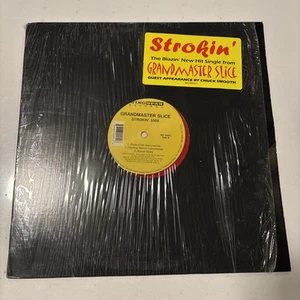 NEW Grandmaster Slice Strokin 2000 w/ Shrink SINGLE Vinyl Record VG+/VG+ - Picture 1 of 6