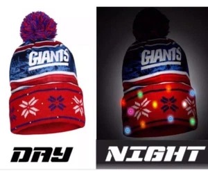 NFL New York Giants LED Light Up Beanie-Word Mark Style - Picture 1 of 1