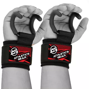 Pro Weight Lifting Training Gym Hook Grips Straps Wrist Support Lift Kombat - Picture 1 of 7