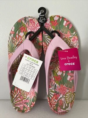 Vera Bradley Crocs Kadee ll Bailarina Abatible Rosa Mujer 9 NUEVA EDICIÓN LIMITADA Foto 1 de 4
