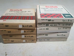 9 Vintage Scotch 3M Tape rolls - Picture 1 of 5
