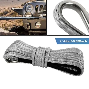 6mm X 15m Kunststoffseil Seilwinde Windenseil Forstseil 10000 LBS Für ATV UTV XY - Bild 1 von 10