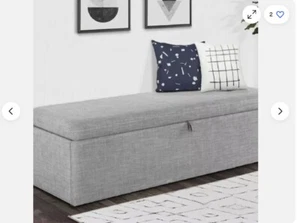 Luxury Ottoman Storage Upholstered Footstool Blanket Box - Picture 1 of 15