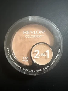 NEW Revlon ColorStay 2-in-1 Compact Makeup & Concealer, 110 Ivory (0.38 oz) - Picture 1 of 8