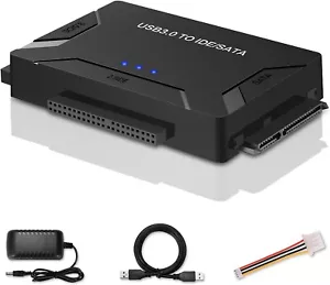 USB 3.0 zu IDE & SATA Konverter Externe Festplatte Adapter Kit 2,5"/3,5" Kabel - Bild 1 von 9