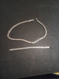 22 Inch Stainless Steel Necklace /9 Inch Stainless Steel Bracelet Mens - Picture 1 of 3