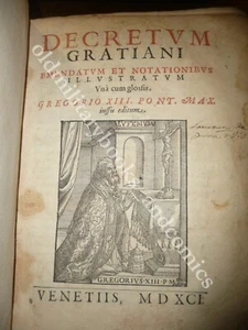 DECRETUM GRATIANI EMENDATUM ET NOTATIONIBUS ILLUSTRATUM UNA CUM GLOSSIS 1591 - Bild 1 von 4