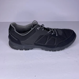 Quechua Decathlon Black Mens Walking Shoes Canvas Hiking Sz 10 US NH100 - Picture 1 of 7