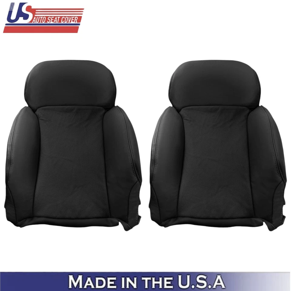 2006-2011 For Lexus GS350 GS300 GS430 Leatherette Front Top Seat Covers Black - Image 1 of 4