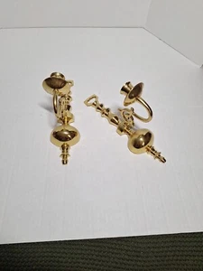 MCM Portacandele in Metallo Tono Oro, Appeso a Parete, Set di 2, Arredamento Casa - Foto 1 di 4