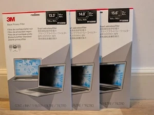 1 x 3M Black Privacy Filter, 13.3in, 16:9 Ratio, Anti-Glare, 29.4cm x 16.6cm - Picture 1 of 4