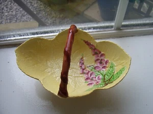 STUNNING CARLTON WARE BASKET WITH HANDLE FOXGLOVE - Picture 1 of 4