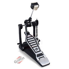 GRIFFIN Bass Drum Pedal - Single Kick Foot Percussion Hardware Double Chain