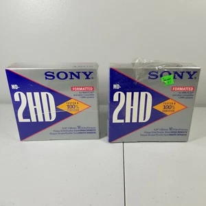 Sony MD 2 Packs - 2HD 10 Disk (20 Total) 5.25" (130mm) Floppy Disks New/Sealed - Picture 1 of 4