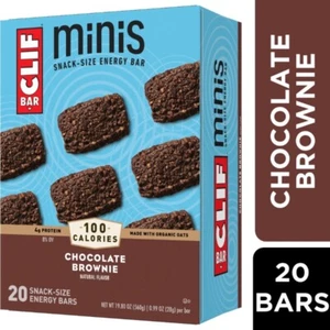 CLIF BAR Minis - Chocolate Brownie Flavor - Snack-Size Energy Bars - 20 Pack - Picture 1 of 9