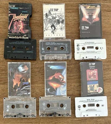 Lot Of 6 ZZ Top Cassettes, Used, Fandango, Antenna, Eliminator, Recycler, Afterb Foto 1 de 3