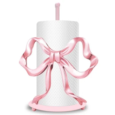 JarThenaAMCS Trendy Bow Paper Towel Holder Cute Pink Bow Knot Kitchen Decor A... - Image 1 of 4