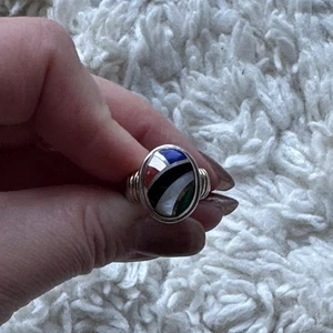 Asch Grossbardt Inlay Ring - Picture 1 of 6