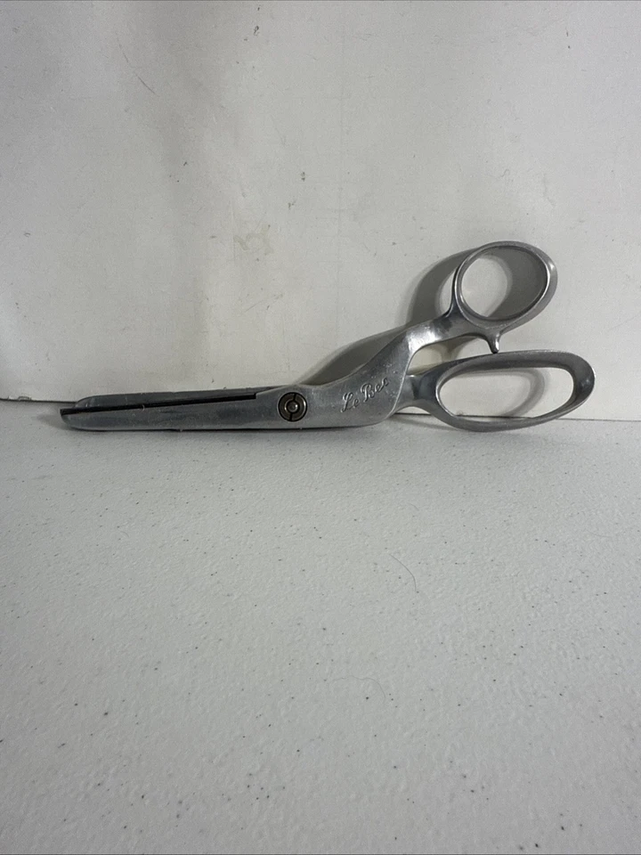Vtg Le Bec Scissors 4” Blade Pinking  Shears 10” Length Chrome Plated~fm Germany - Image 1 of 4