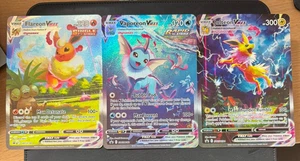 Pokemon TCG - JUMBO VMAX Set - Vaporeon SWSH182 Jolteon SWSH184 Flareon SWSH180 - Picture 1 of 11