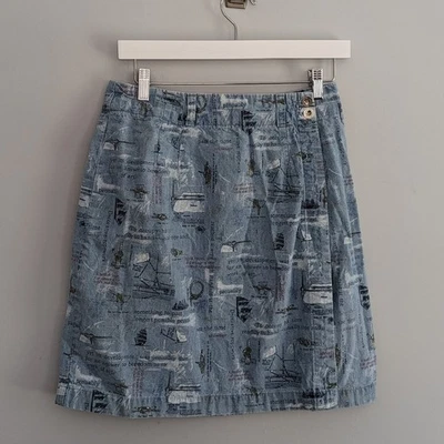 Винтажная юбка с искусственным запахом Ruff Hewn Nautical Seaboard 10 подходит как 6  - Изображение 1 из 4