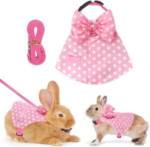 Rabbit Harness and Leash Set for Outdoor Training Camping Walking Escape Proof P - Picture 1 of 12