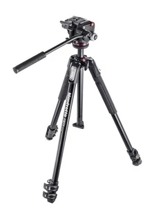 Dreiteiliges 190X-Aluminiumstativ mit XPRO-Fluidkopf|Manfrotto - Bild 1 von 4