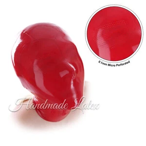 Latex Hood Microporous Eyes Nose 0.1mm Pin Hole Rubber Mask BDSM Fetish - Picture 1 of 4