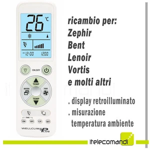 Télécommande Pour Climatiseur Zephir Bent Lenoir Vortis - Imagen 1 de 1