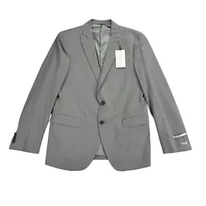 Perry Ellis Mens Micro-Grid Slim Fit Stretch Suit Jacket Gray 40R - Picture 1 of 6