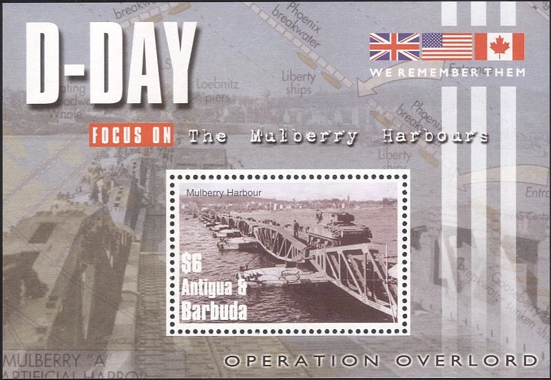 Antigua 2004 D-Day Landings/WWII/Tanks/Military/Army/Bridge/War 1v m/s (n32472) - Image 1 of 1